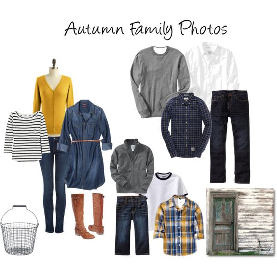 Outfit color coordination ideas for family fall photo sessions