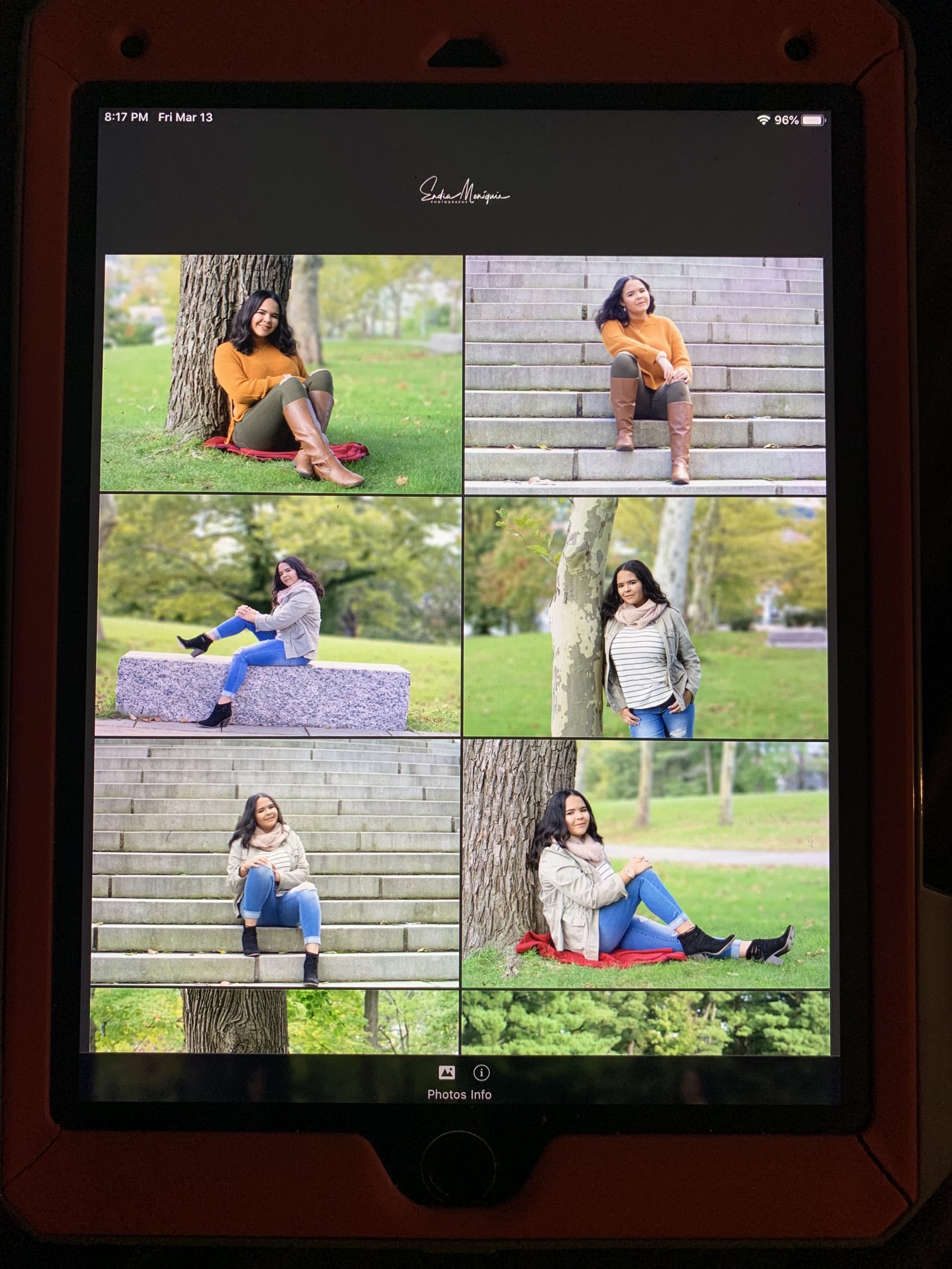 Various photos being shown from a smartphone album app